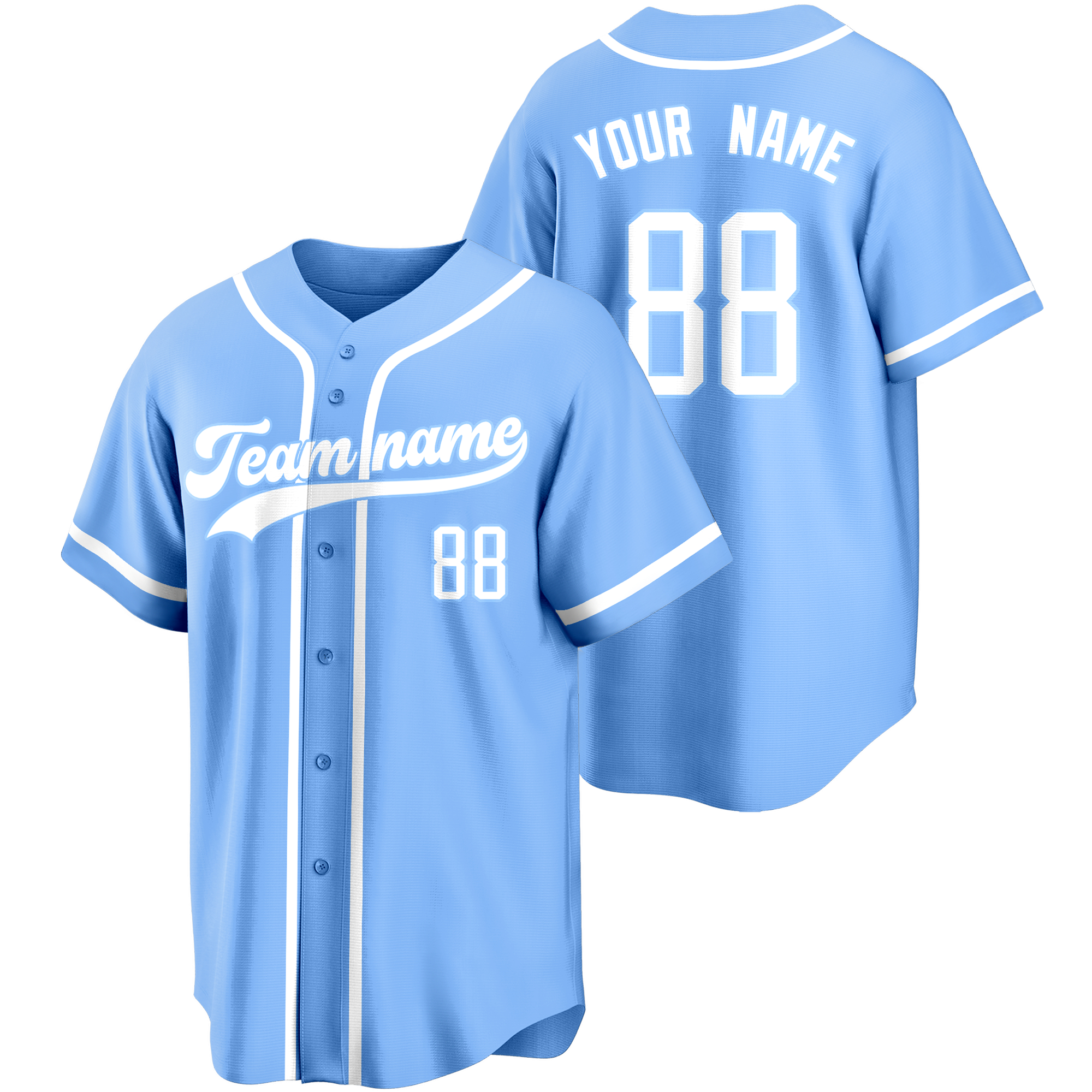Blue/White Custom Baseball Jersey Fashion Softball Shirt