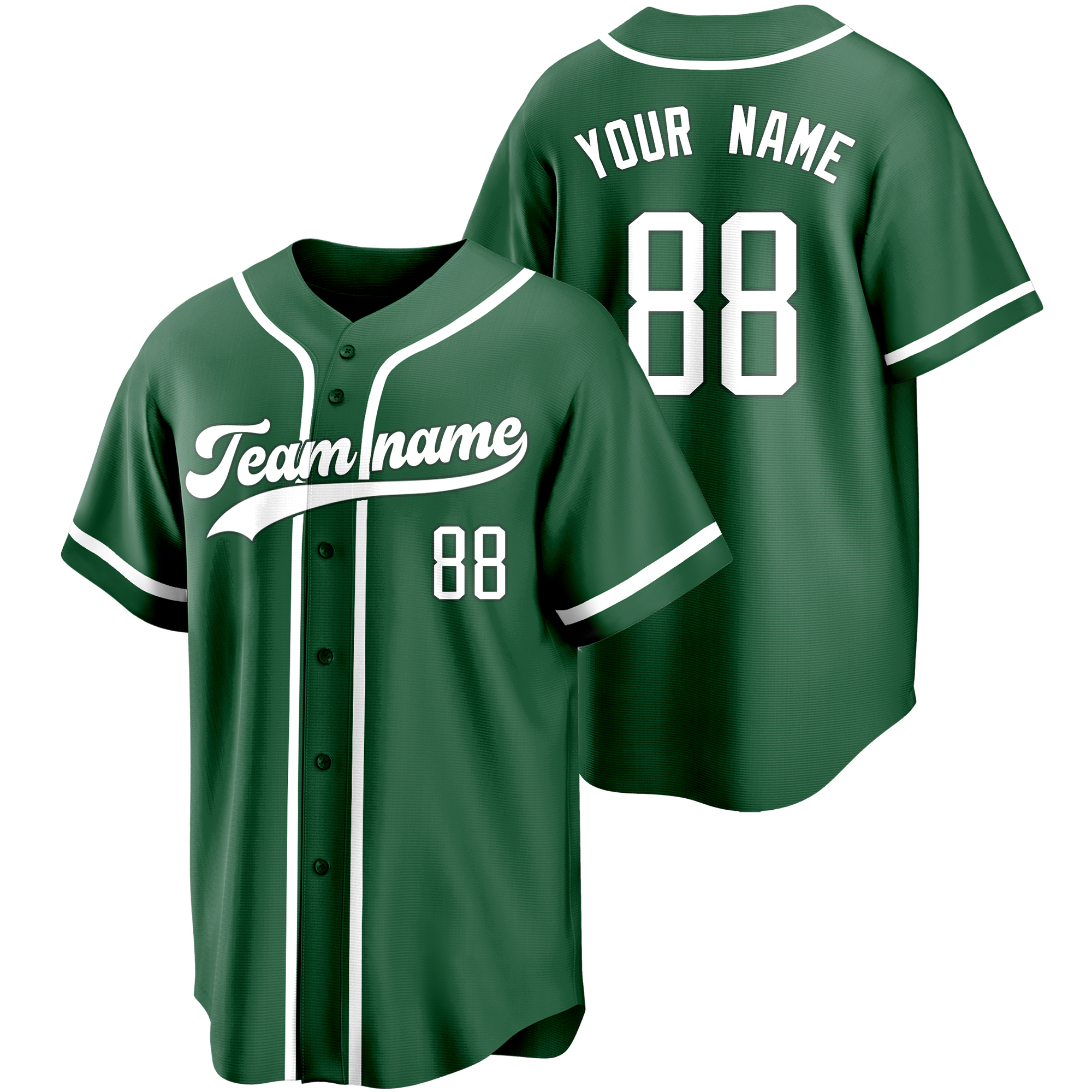 Green/White Custom Baseball Jersey Fashion Softball Shirt