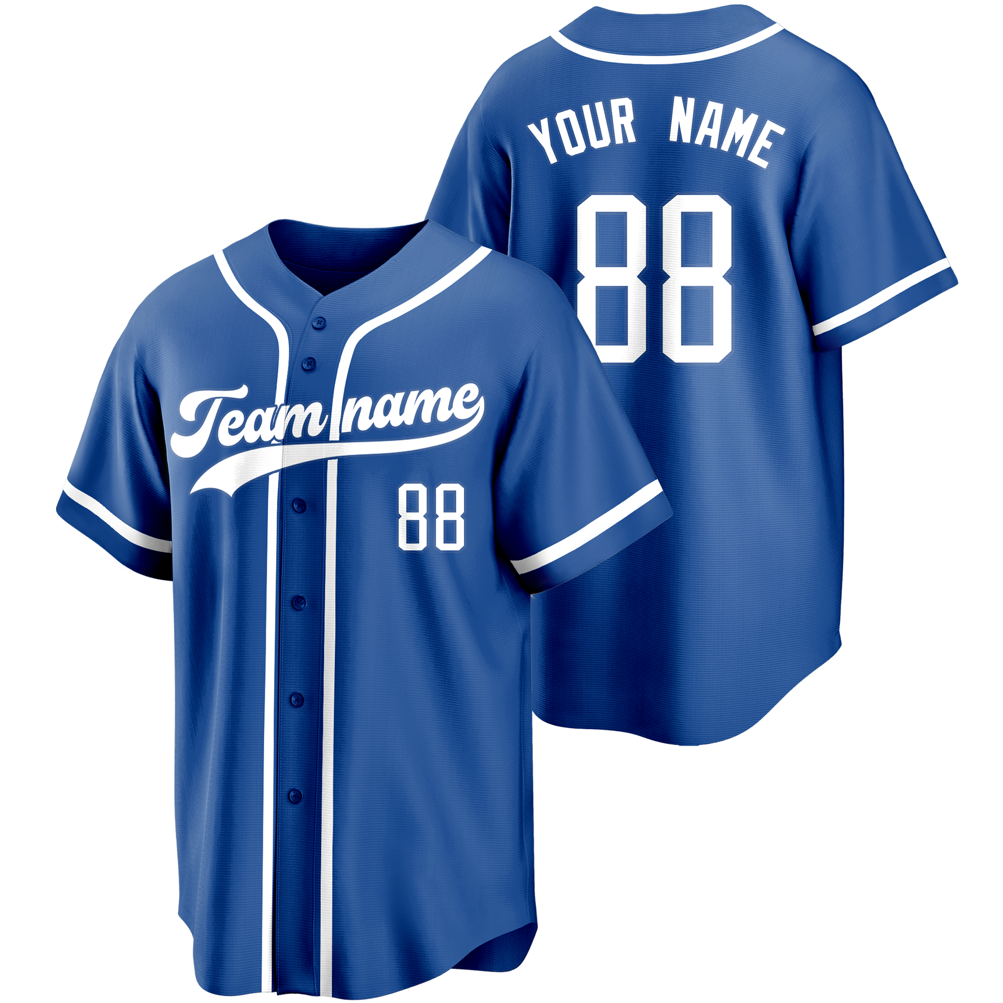Blue/White Custom Baseball Jersey Fashion Softball Shirt